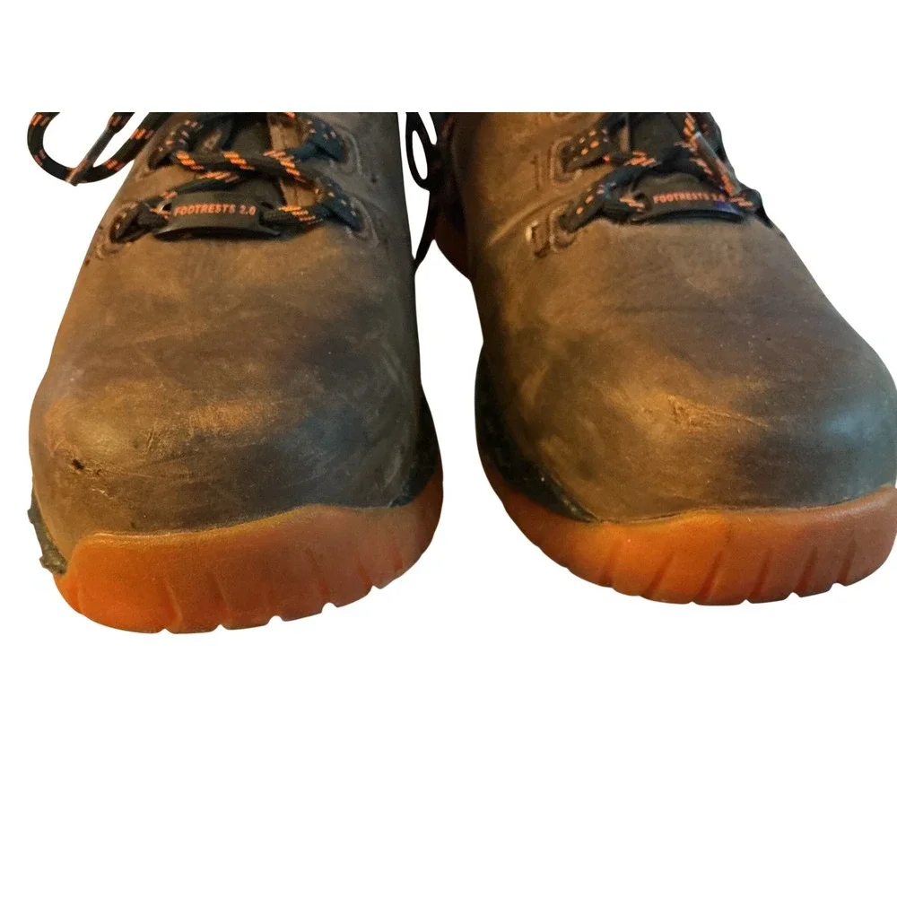 Hytest Footrests 2.0 Mens Brown Leather Work Boots 10.5 Return Slip Resistant